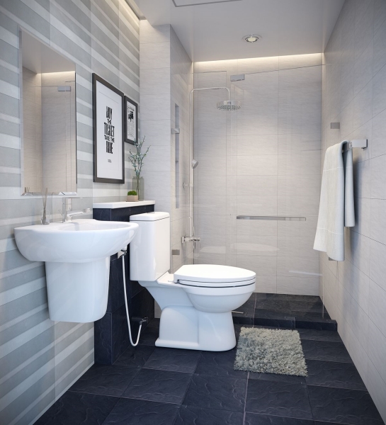 Thiết kế nội thất phòng tắm - Xây Dựng VINCON - Công Ty TNHH Đầu Tư Phát Triển Xây Dựng VINCON